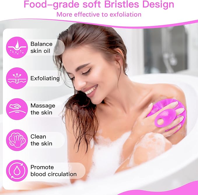 INNERNEED Food-Grade Soft Silicone Body Cleansing Brush Shower Scrubber - Image 5