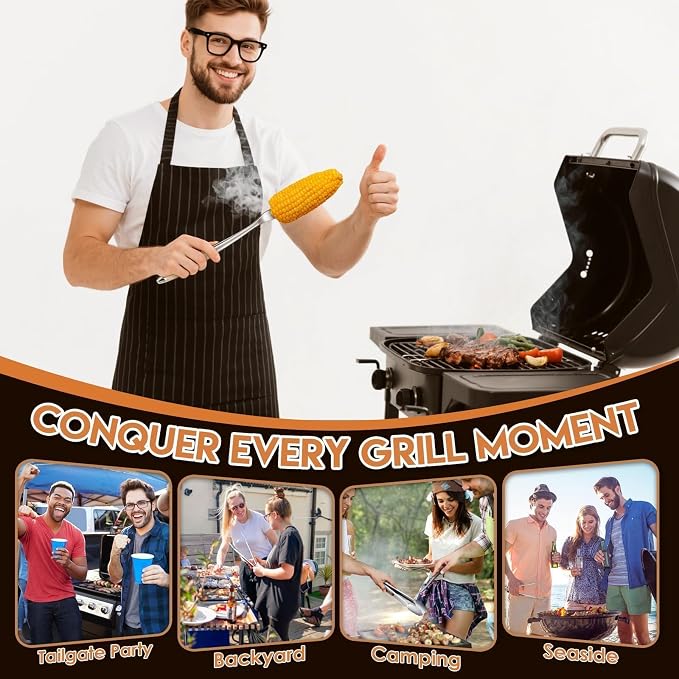 TIVOLI 3PCS Grilling Accessories, Heavy Duty BBQ Tool Set - Image 5