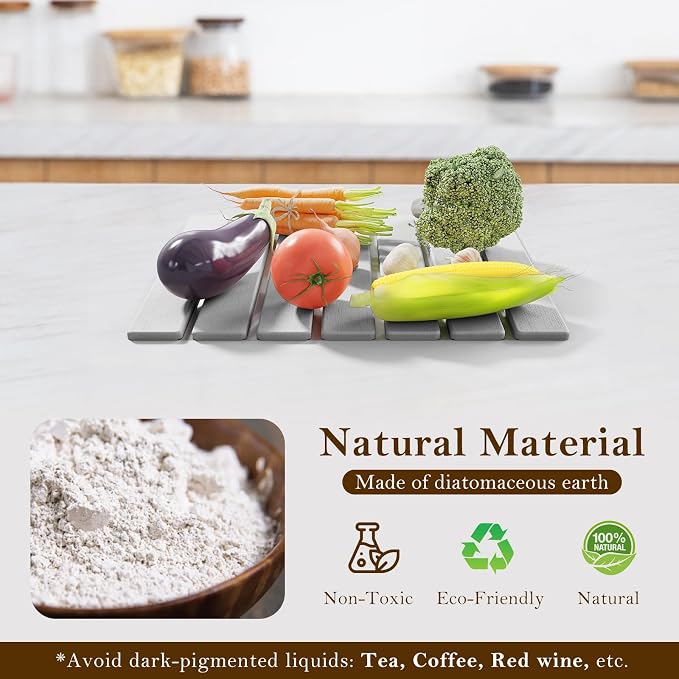 Stone Dish Drying Mats for Kitchen Counter, 15.5“x 11.8”, Eco-Friendly - Image 5