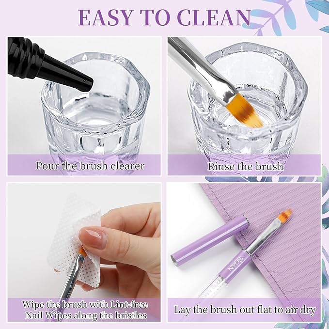 BQAN 1Pcs Nail Ombre Brush Nail Art Gradient Painting Brush - Image 5