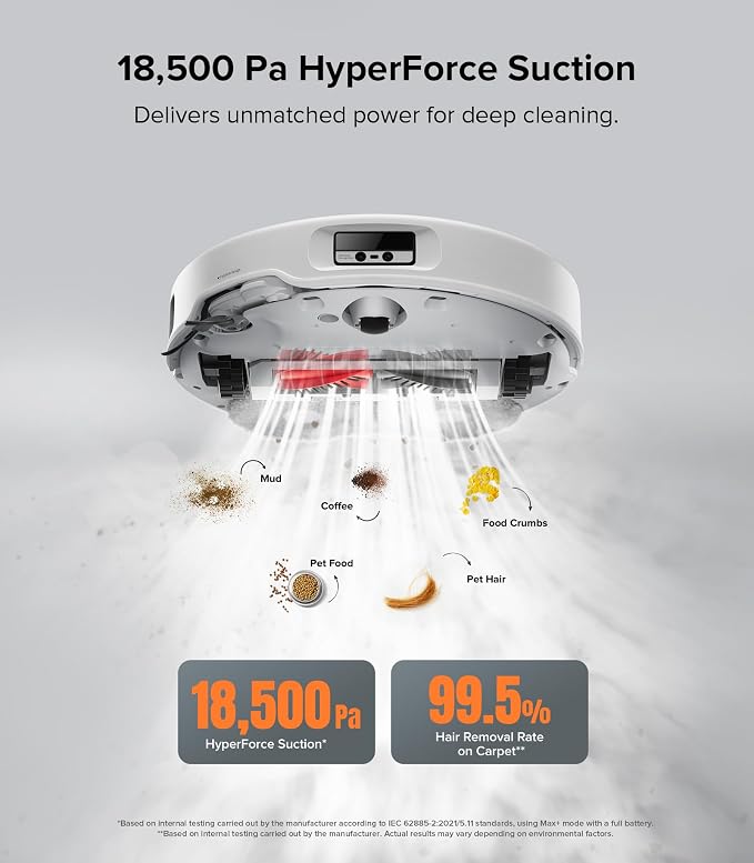 roborock Qrevo Edge Robot Vacuum and Mop, 500Pa Suction, Zero-Tangling - Image 3