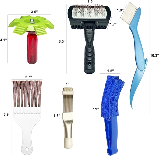 6-Piece Air Conditioner Fin Cleaning Kit HVAC Coil Cleaning Tool Set - Image 2