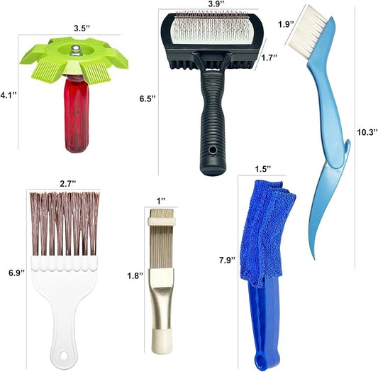 6-Piece Air Conditioner Fin Cleaning Kit HVAC Coil Cleaning Tool Set - Image 2