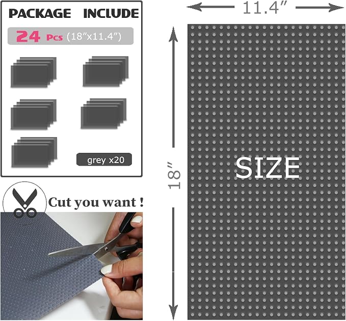 24Pcs Refrigerator Liners, Washable Fridge Liner Mats Covers Pads - Image 2