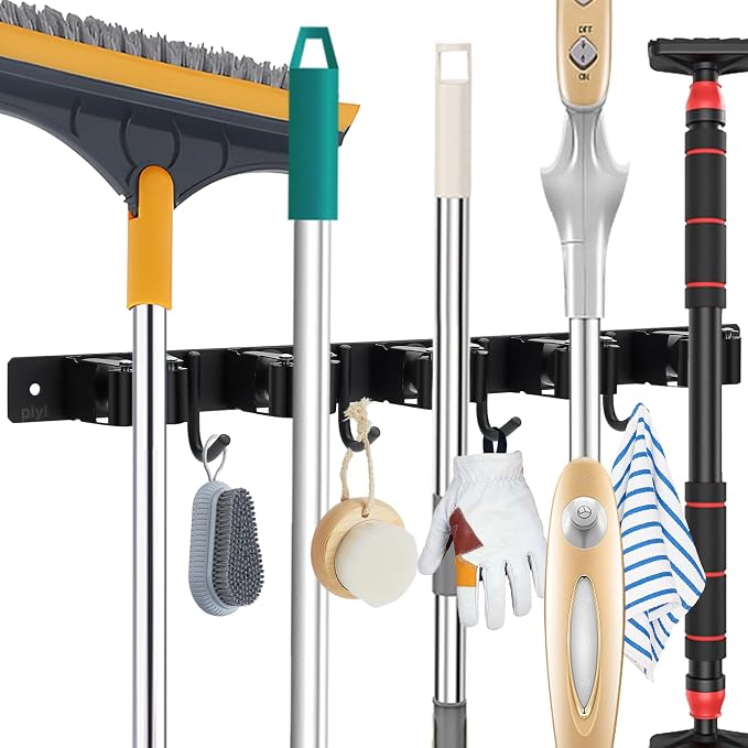 Piyl Mop and Broom Holder Wall Mount by Piyl