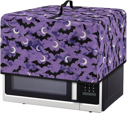 Microwave Oven Cover, Halloween Bat Heat-Resistant Waterproof Toaster Oven Dust Cover Universal for Most Microwaves Ovens Greaseproof Anti-Scratch Microwave Dust Covers