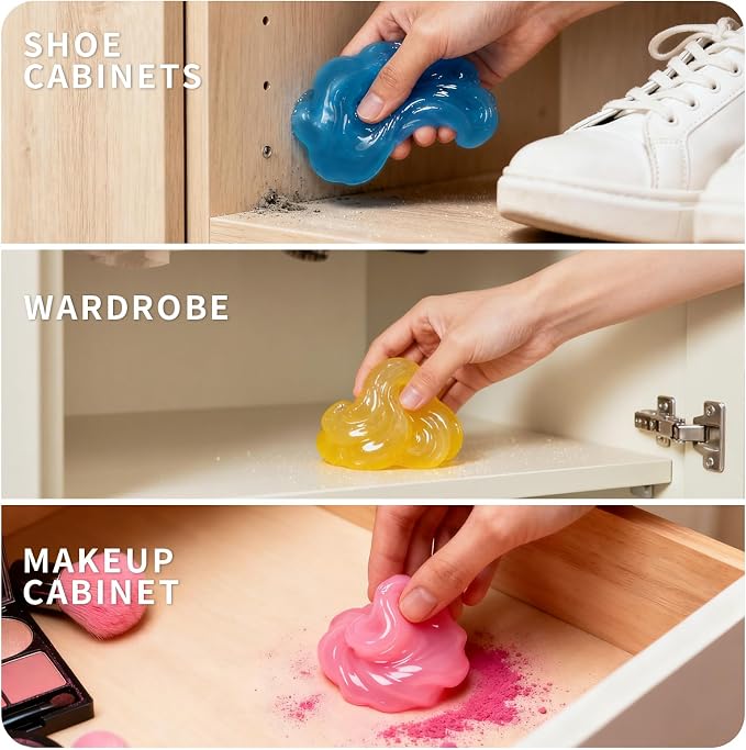 ASFSKY Car Cleaning Gel（4 Packs） Dust Cleaning Putty Universal Car Interior - Image 5