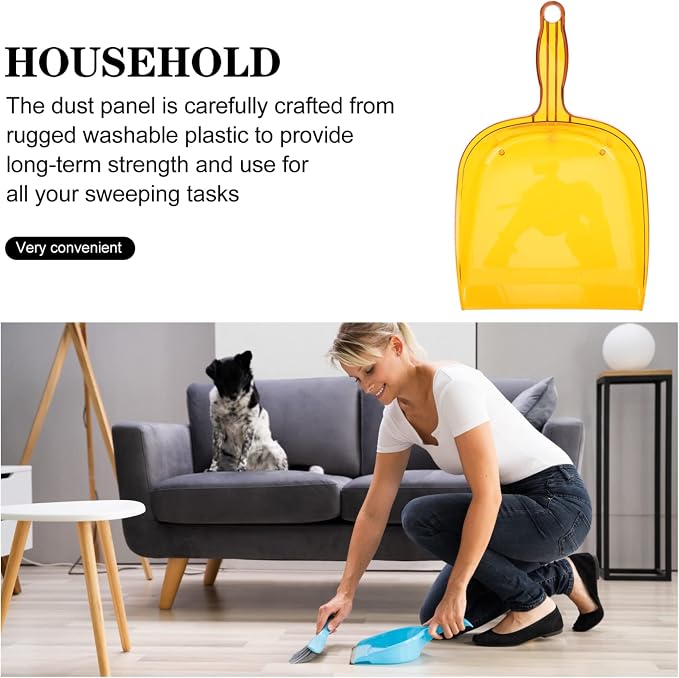 Handheld Garbage Dustpan Handle Heavy-Duty Plastic Cleaning Tool - Image 9