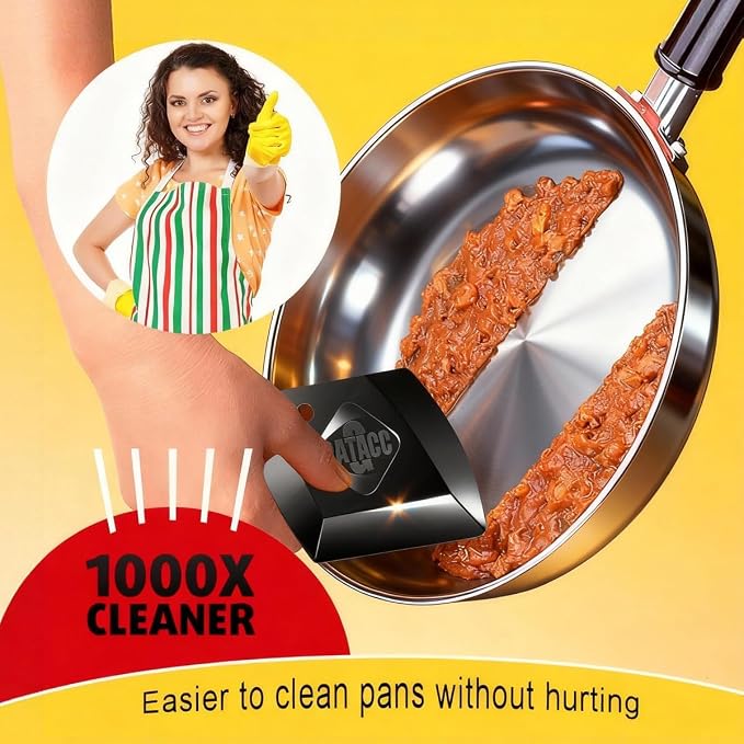 G.CATACC 4-Pack Pan Scrapers, Durable Plastic Dish Scraper Tool - Image 2
