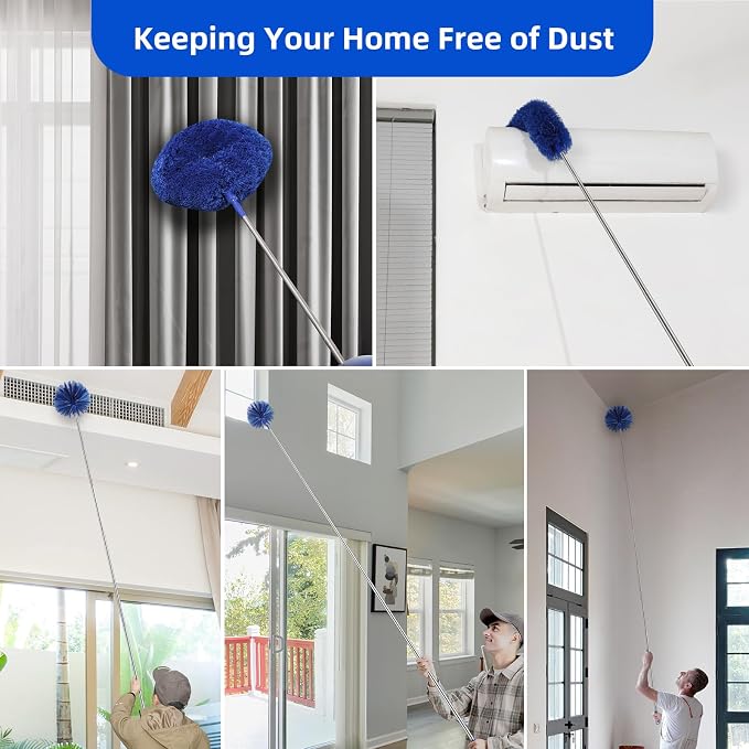 Microfiber Duster for High Ceiling Fan Blades, Cobweb - Image 6