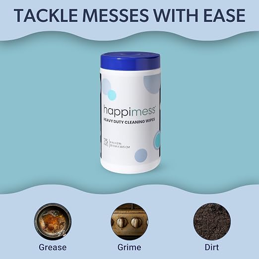 happimess WPE1001A Heavy Duty Cleaning Wipes, Extra Strong Cleaner - Image 5