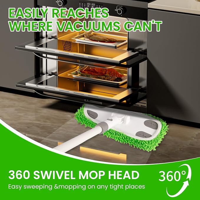 Reusable Microfiber Floor Mop System, Wet & Dry Sweeper Kit, Includes 1 Sweeper - Image 7