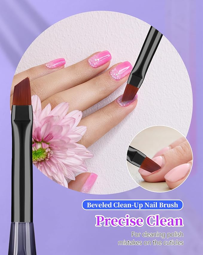 for OPI Nail Polish Remover Brush, Round/Angled/flat Acetone Resistant Gel - Image 5