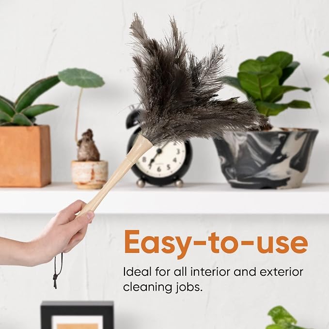 Superio Ostrich Feather Duster Fluffy Dust Remover, - Image 4