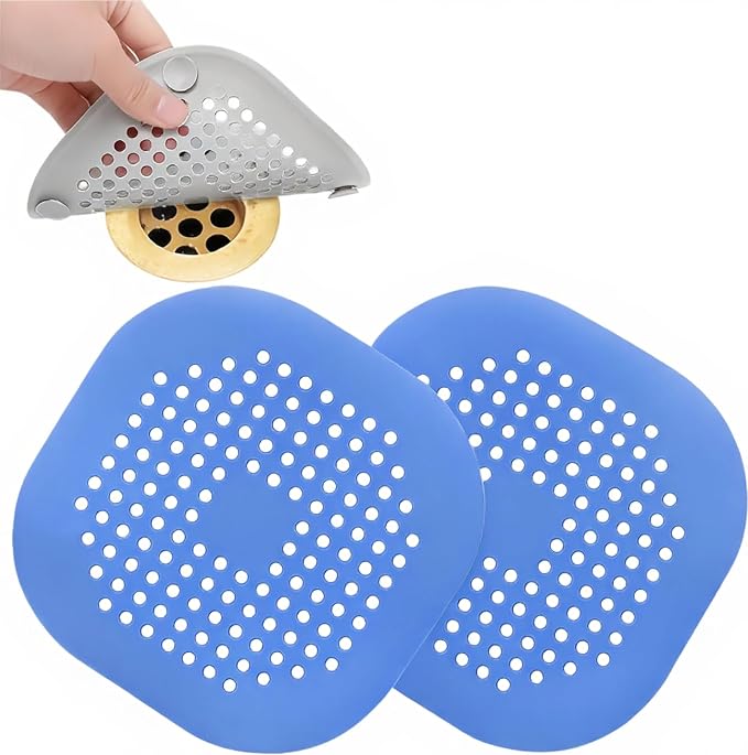 2-piece Anti Clogging Drain clamp Set, Silicone Shower Drain Cover by Unknown