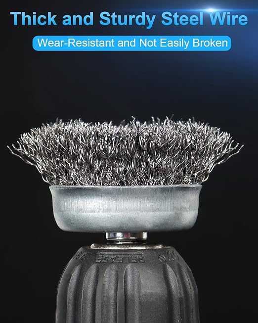 Rocaris 6 Pack Carbon Steel Wire Wheel and Pen Brush Set - Image 4