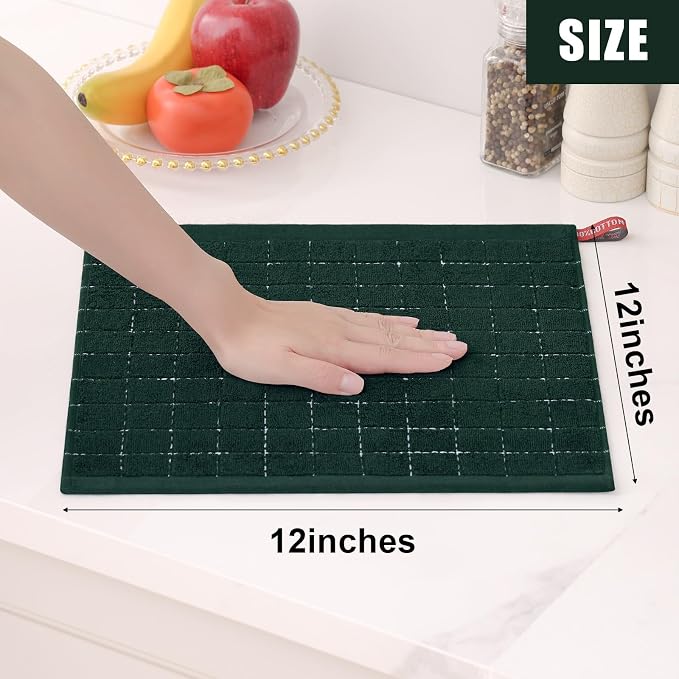 Homaxy 100% Cotton Terry Kitchen Dish Cloths, Ultra Soft and Absorbent Dish - Image 5