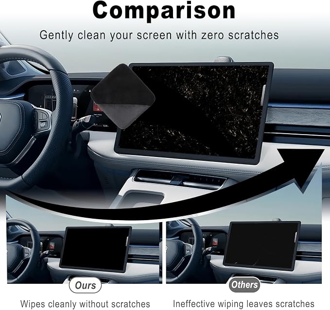 Car Screen Cleaner, Soft Microfiber Cleaning Cloth, Foldable Auto Screen - Image 3