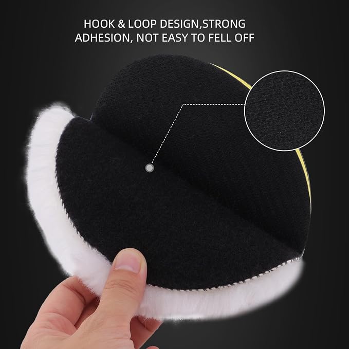 Wool Polishing Buffing Pad, SPTA 6 Pcs 6 Inch 150mm Polishing Buffing Wheel - Image 5