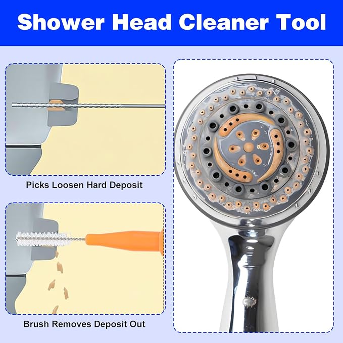 30 PCS Shower Head Cleaner Picks, Stainless Steel Holes Anti-Clogging Cleaning - Image 6