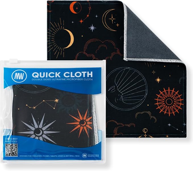 Quick Cloth Microfiber Glasses Cleaning Cloths – 8x8, 1 Pack by MicrofiberWholesale