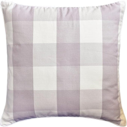 The HomeCentric King/Queen/Twin Lavender Decorative Bed Runner Full 68"x18" Bed Runner Without Pillow Cover, Checkered, Buffalo Plaid, Check Bed Scarf on Cotton Fabric - Lavender Plaid Knots