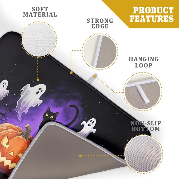 Halloween Ghost Pumpkin Dish Drying Mat - Image 4