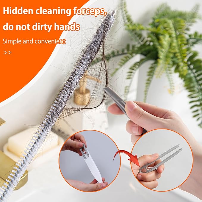 Upgraded Sink Drain Overflow Cleaning Brush, 23.6" Sewer Drain Brush, Bendable - Image 4