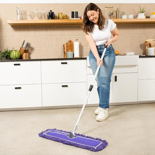 24 Inch Purple Commercial Dust Mop & Floor Sweeper - Image 2