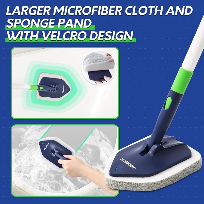 BOOMJOY 4 in 1 Shower Cleaning Brush, Grout Brush - Image 5