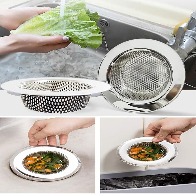 2PCS Kitchen Sink Strainers, Sink Drain Filter, Sink Basket Strainer, 4.5 Inch - Image 4