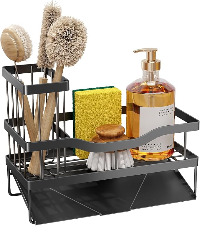 Sponge Holder for Kitchen Sink, Mecyfaty Sink Caddy - Image 8