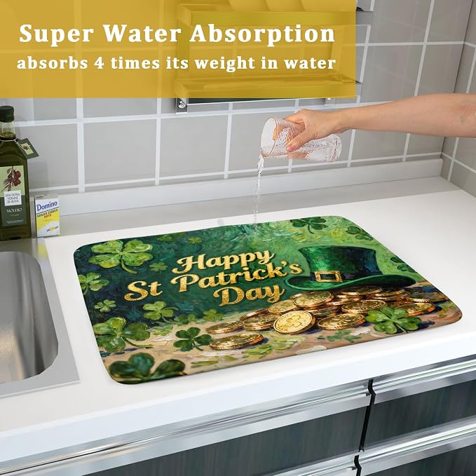 St Patrick's Day Dish Drying Mat - Image 7