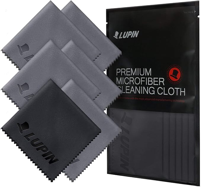 Lupin Microfiber Cleaning Cloths, 6 Pack Premium Ultra Lint Free Polishing Cloth by Ringke
