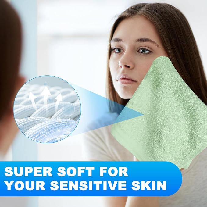 10 Pack Microfiber Wash Cloth, 10x10 Inch Highly Absorbent and Soft Feel - Image 3