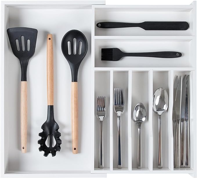 KitchenEdge Premium Silverware, Flatware and Utensil Organizer by KitchenEdge