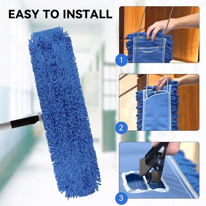 36 Inch Dust Mop Head: Replacement Medium Washable Commercial Mop Head Sweeper - Image 3