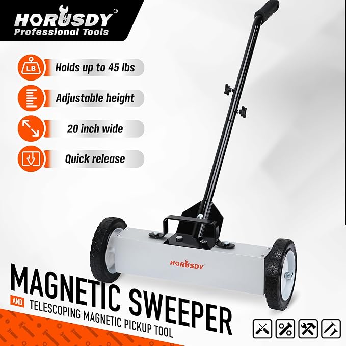 HORUSDY 18-Inch Rolling Magnetic Sweeper - Image 2