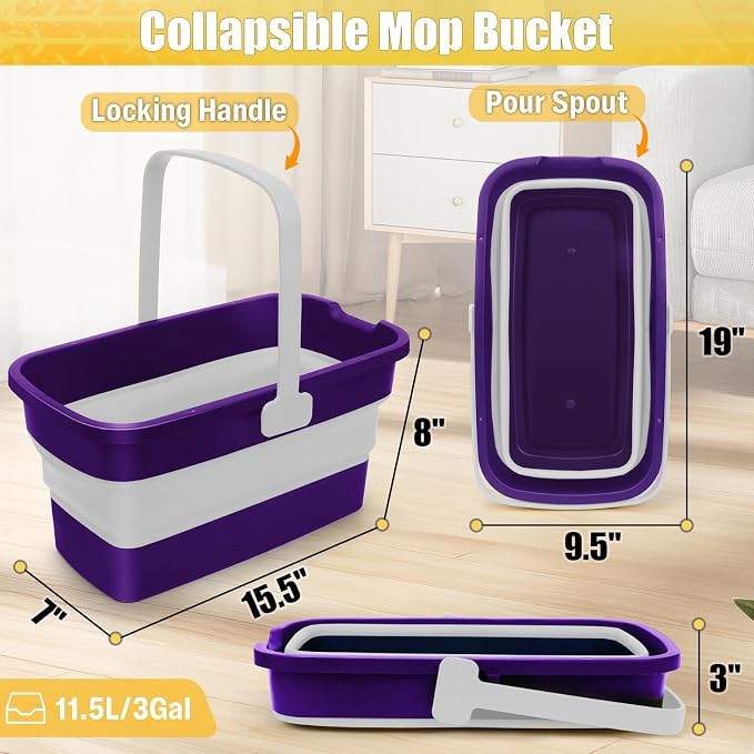 Collapsible Mop Bucket for Cleaning - Image 2