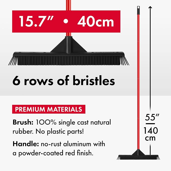 Pet Hair Remover Rubber Broom - Image 4