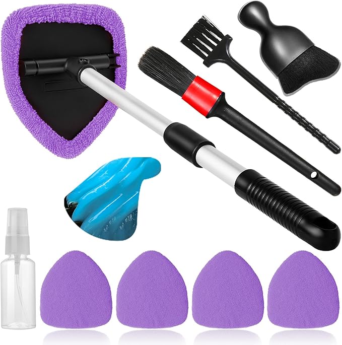10pcs Windshield Cleaner Tool, Car Window Cleaning Wash Kit by Qydipclin