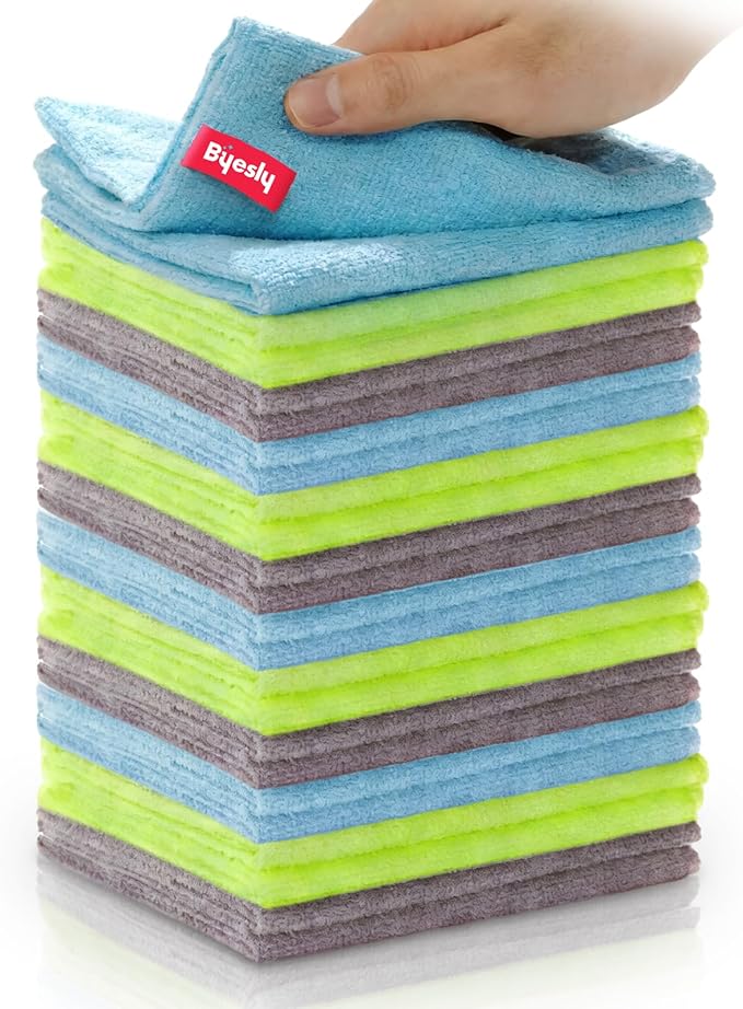 24-Pack Microfiber Cleaning Cloth, 11.5x11.5 Microfiber Towels by Unknown