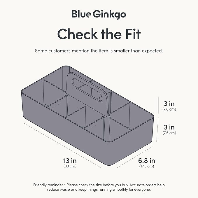 BLUE GINKGO Stackable Organizer Caddy – Korean-Made Portable Tote - Image 3