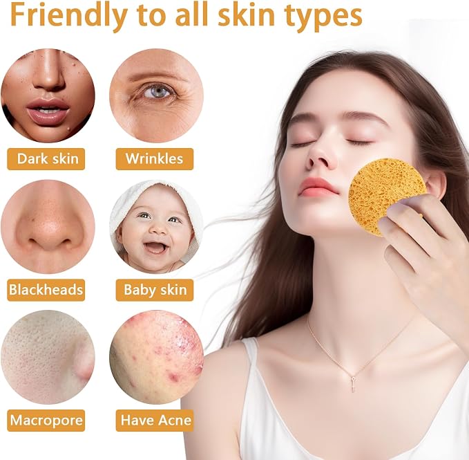 50-Count Large Compressed Facial Sponges - Image 2