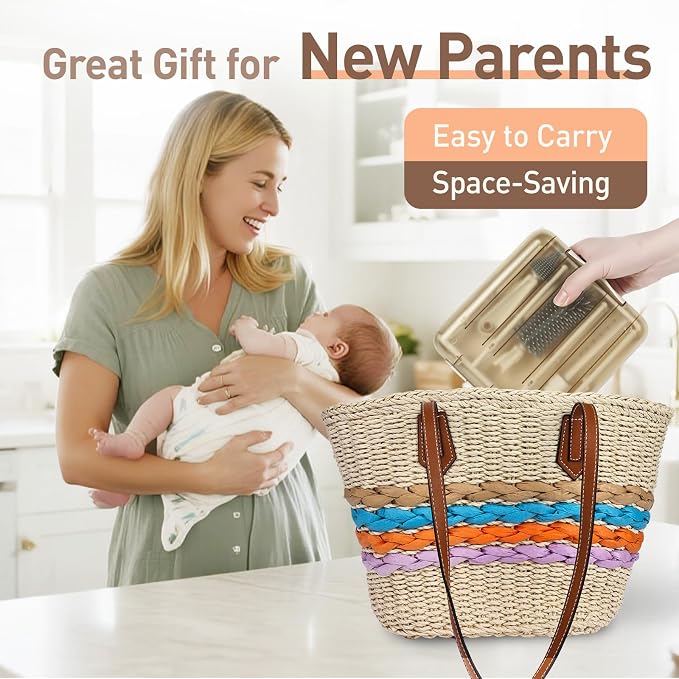 Baby Bottle Brush Set, 6-in-1 Travel Bottle Cleaning Kit - Image 7