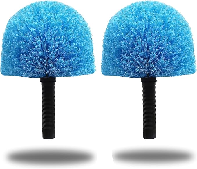2 Pack Blue Twist-On Cobweb Duster Head Brush // Spider Web Brush by Tonmp