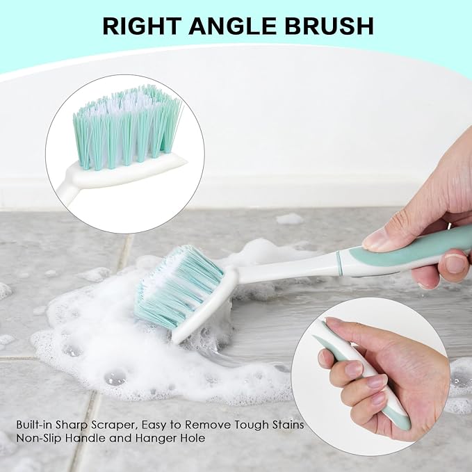 3 Pack Bathroom Scrub Brush Set, Heavy-Duty Scrub Brushes - Image 5