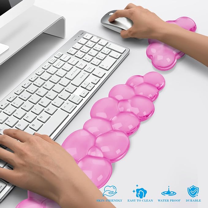 Gel Cloud Keyboard and Mouse Wrist Rest, Cute Wrist Support and Arm Support - Image 6