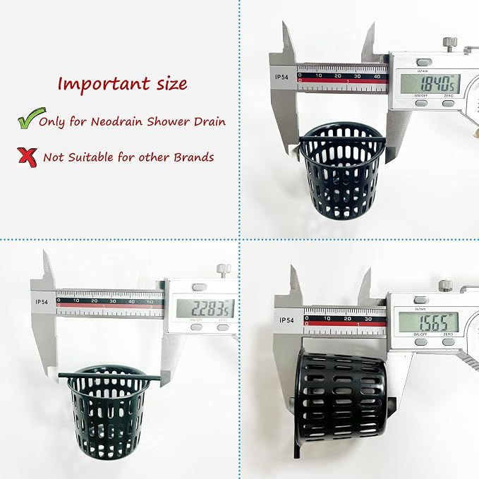 Neodrain Black Hair Catcher Shower Drain Hair and Debris Strainer only - Image 3