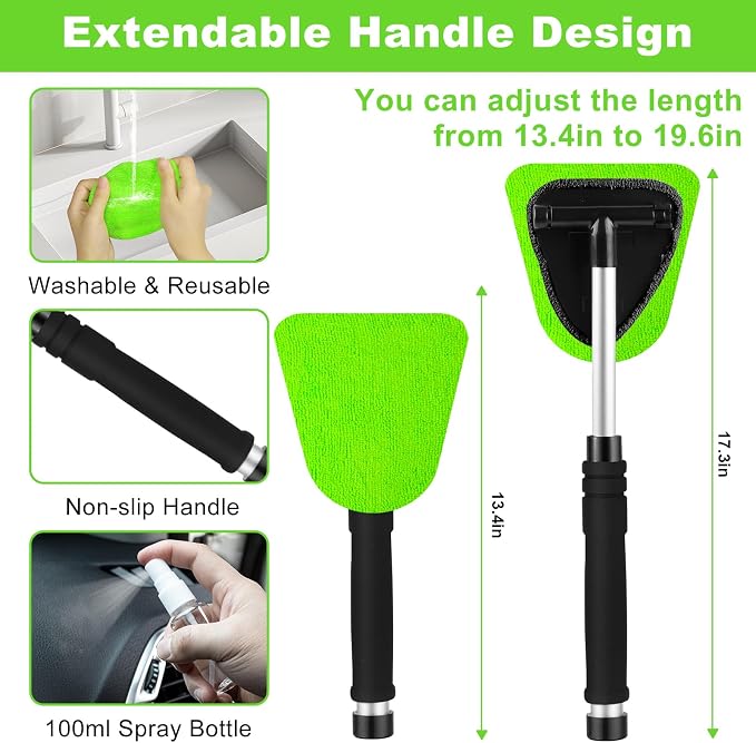 Viewsun Green Windshield Cleaner Tool, Detailing Kit Interior Cleaner, Car - Image 3